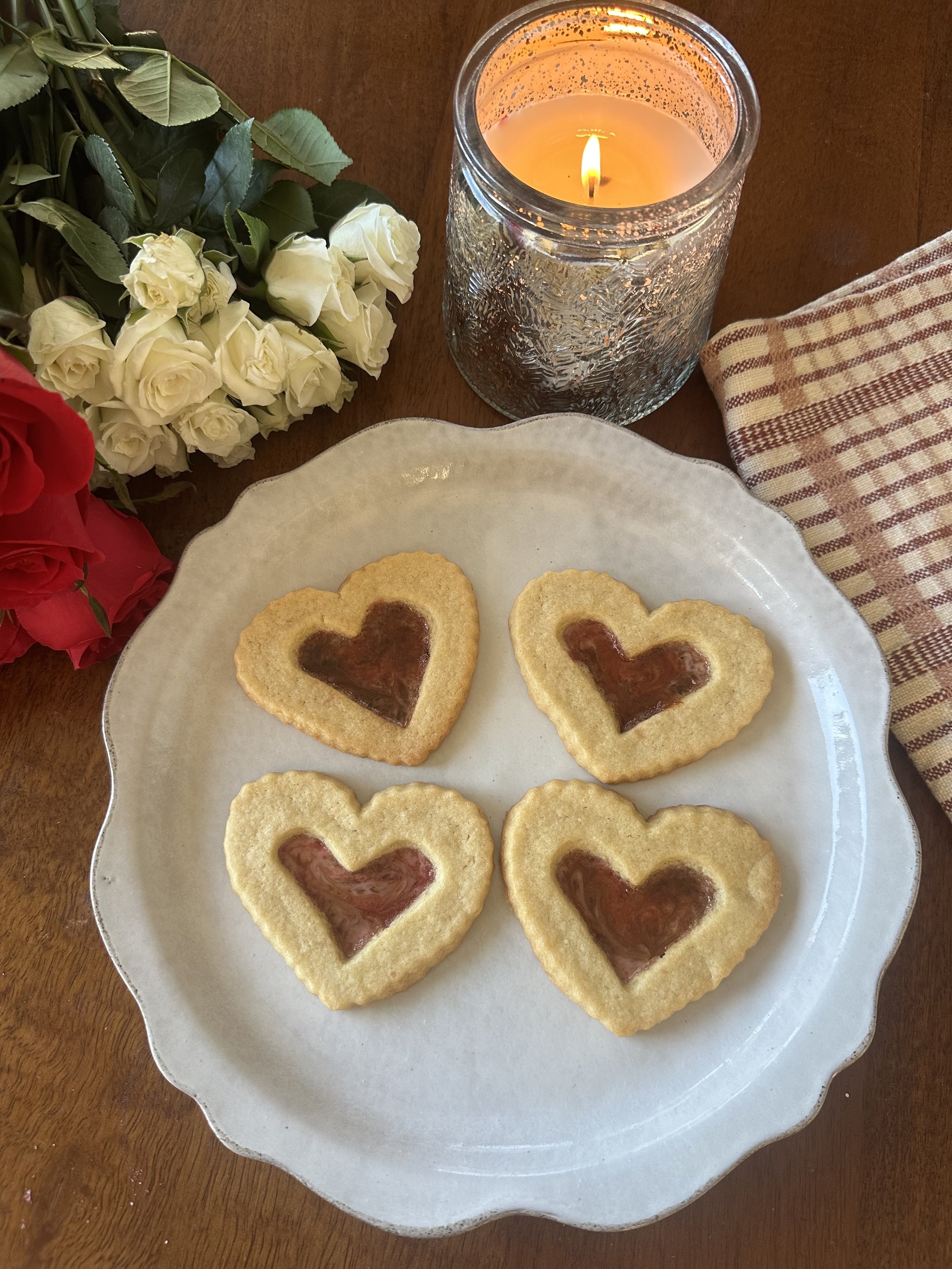 Stained Glass Heart Cookies
