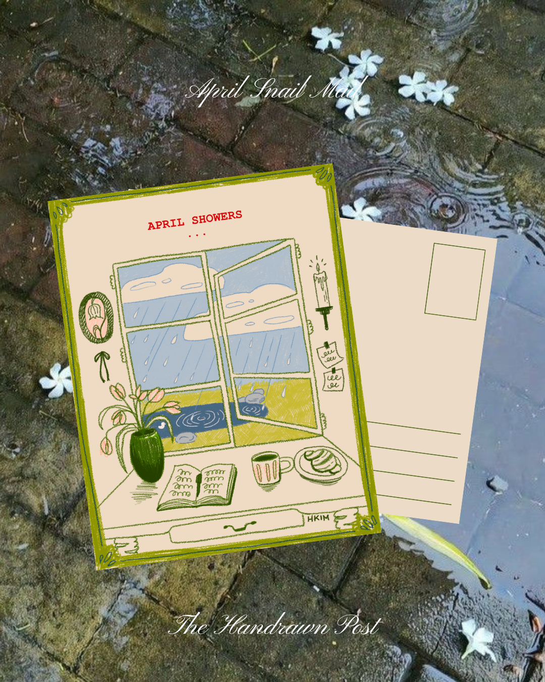 April Showers Postcard - April Snail Mail