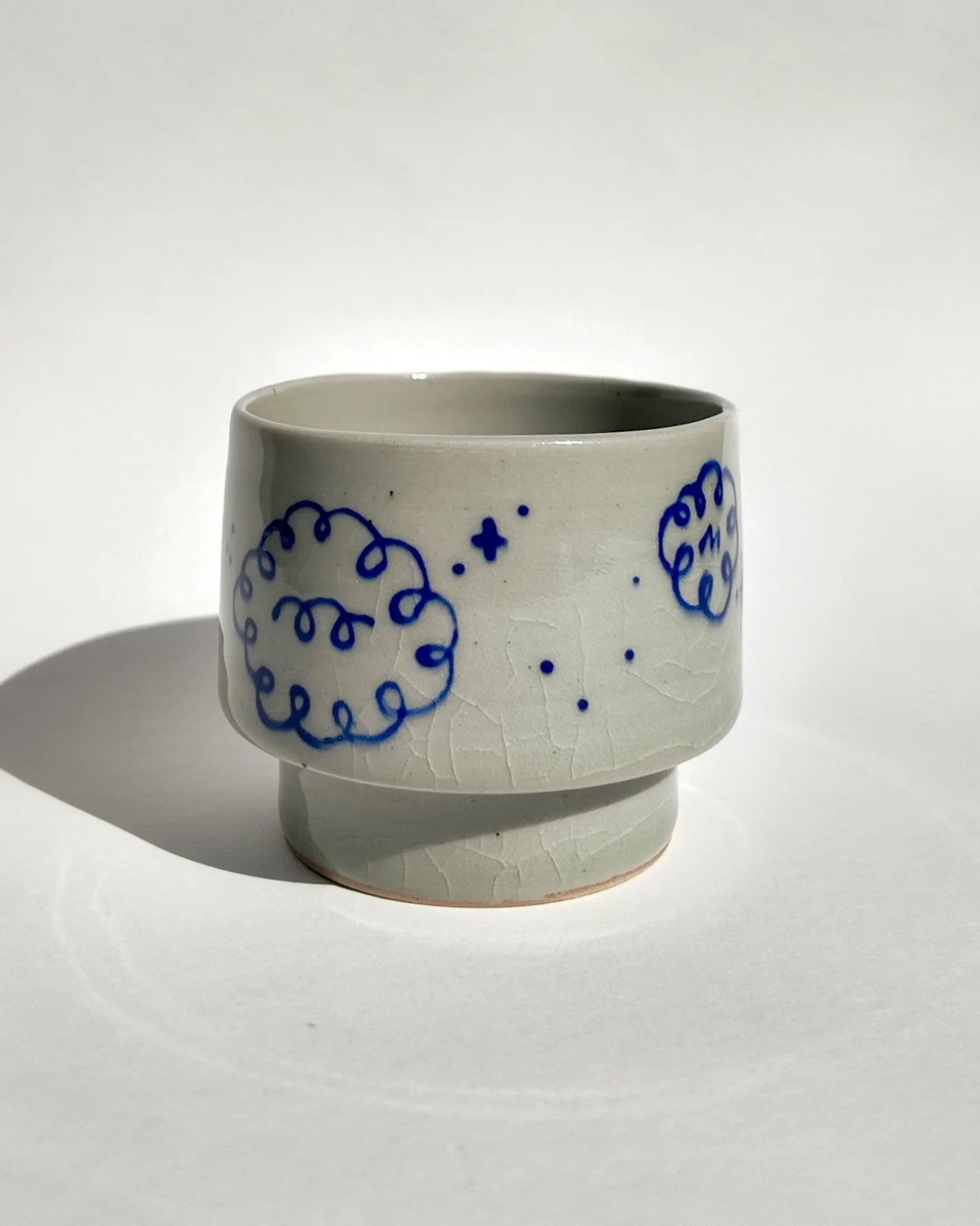 Blue Doodle Stackable Cup