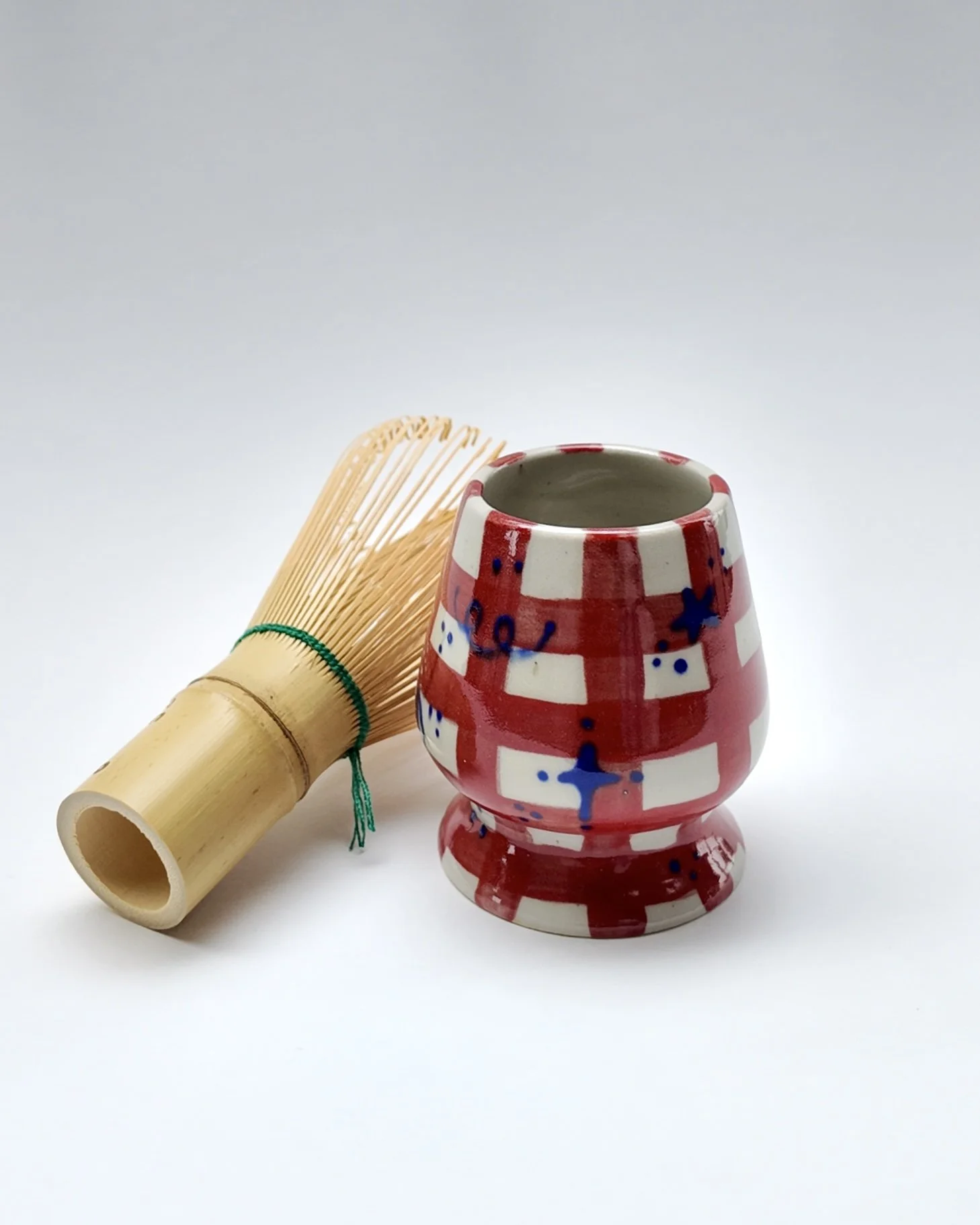 SECONDS - Red Gingham Matcha Whisk Holder