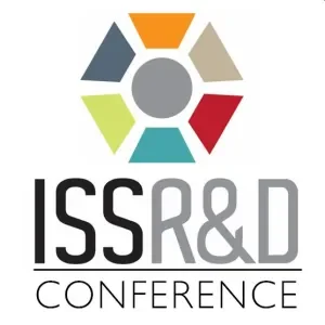 Logo for the ISS R&D Conference featuring a multicolored geometric design surrounding a gray circle, with the text 'ISS R&D Conference' below.