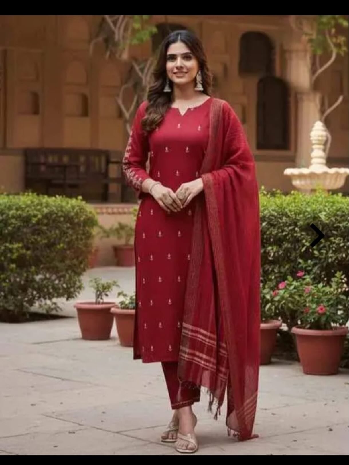 Elevate your ethnic wardrobe with this stunning red suit 🌹

#ethinicwear #style #classic