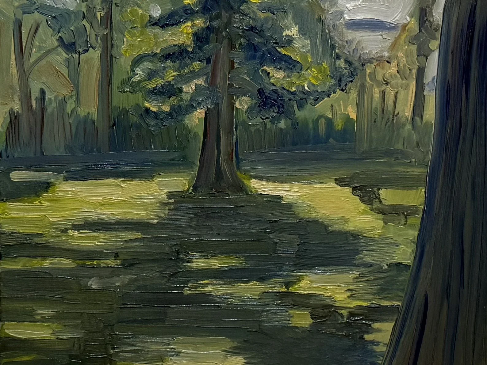 "Hansa Dappling" 8x10 oil on panel