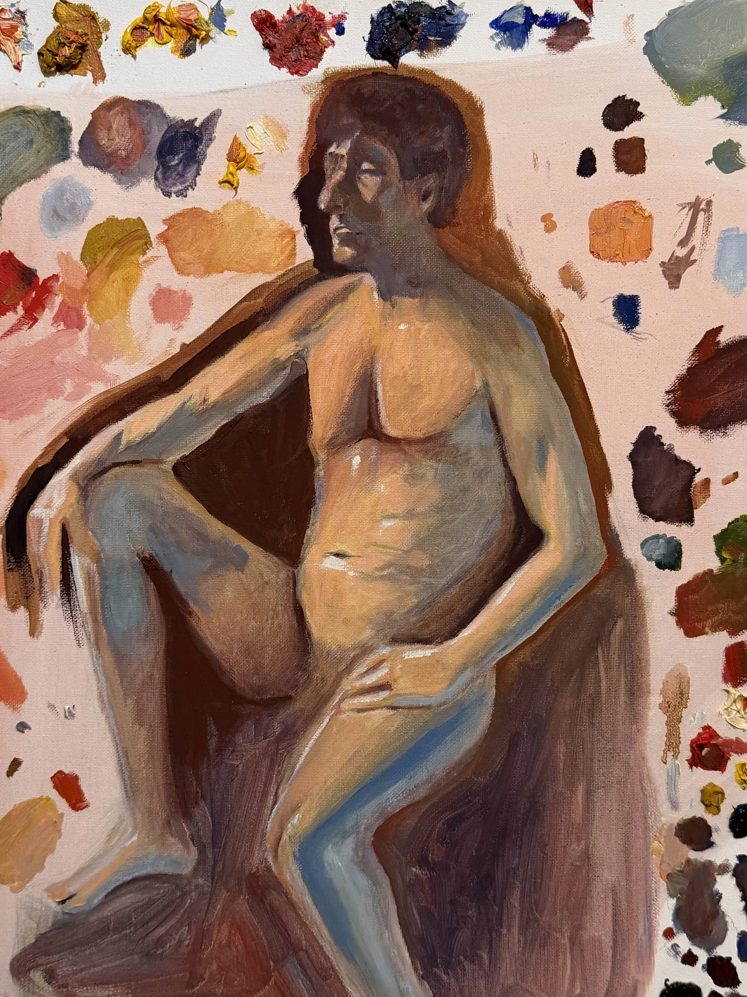 "Rosy Ponder" 16x9 oil on canvas