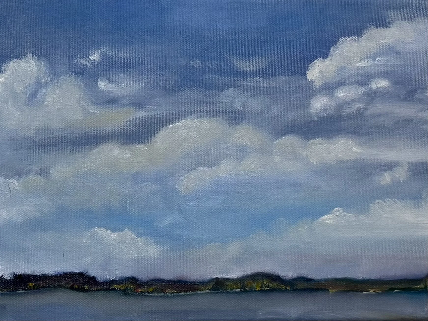 "Mississinewa Sky '25" 8x10 oil on canvas