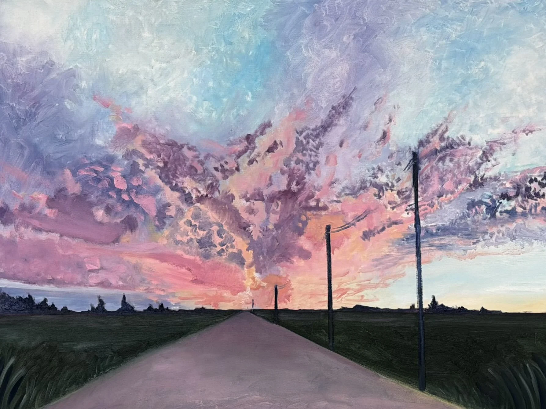 "Midwestern Sunset" 36x48 oil on canvas