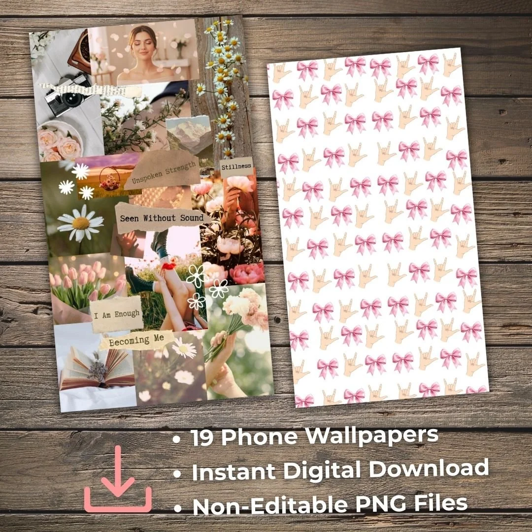 Healing Phone Wallpapers | Unspoken Strength Digital Backgrounds (19 Pack)