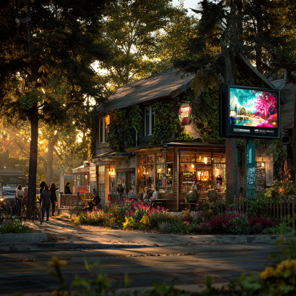 How Neighborhood Cafés and You Can Celebrate Big on Digital Billboards