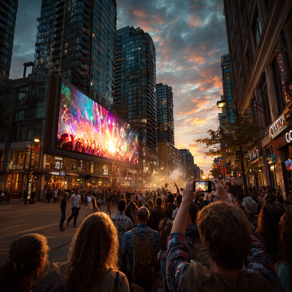 Celebration Billboards Lighting Up Influencer Launches