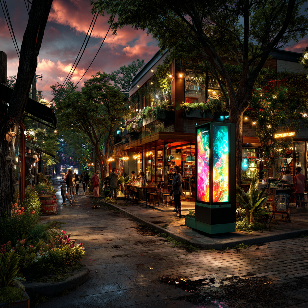 Neighborhood Coffee Shops Lighting Up Streets with Digital Billboards