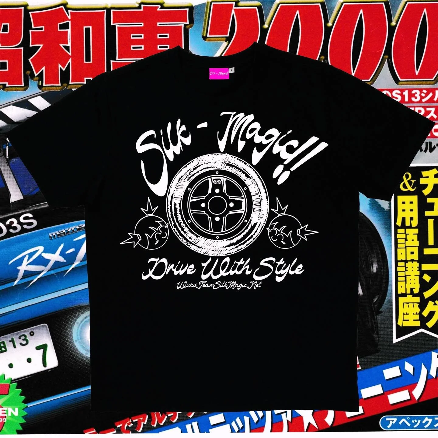 Silk Magic's Drive with Style Tees , Kaido Racer Shift Knobs , and Team Stickers will be available on our website in two weeks!