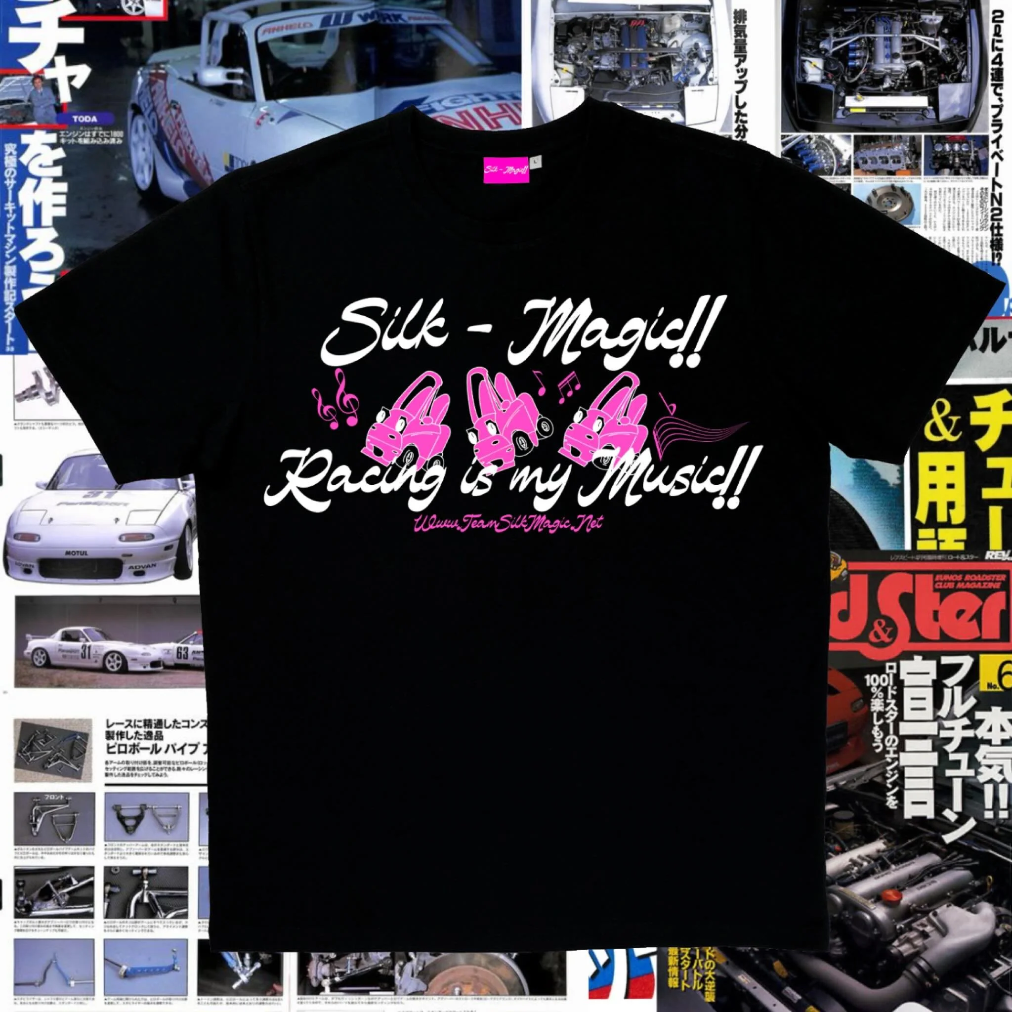 Silk Magic!! Racing is my Music!! Very limited run currently in production! Stay updated for our public launch! (＾ｖ＾）