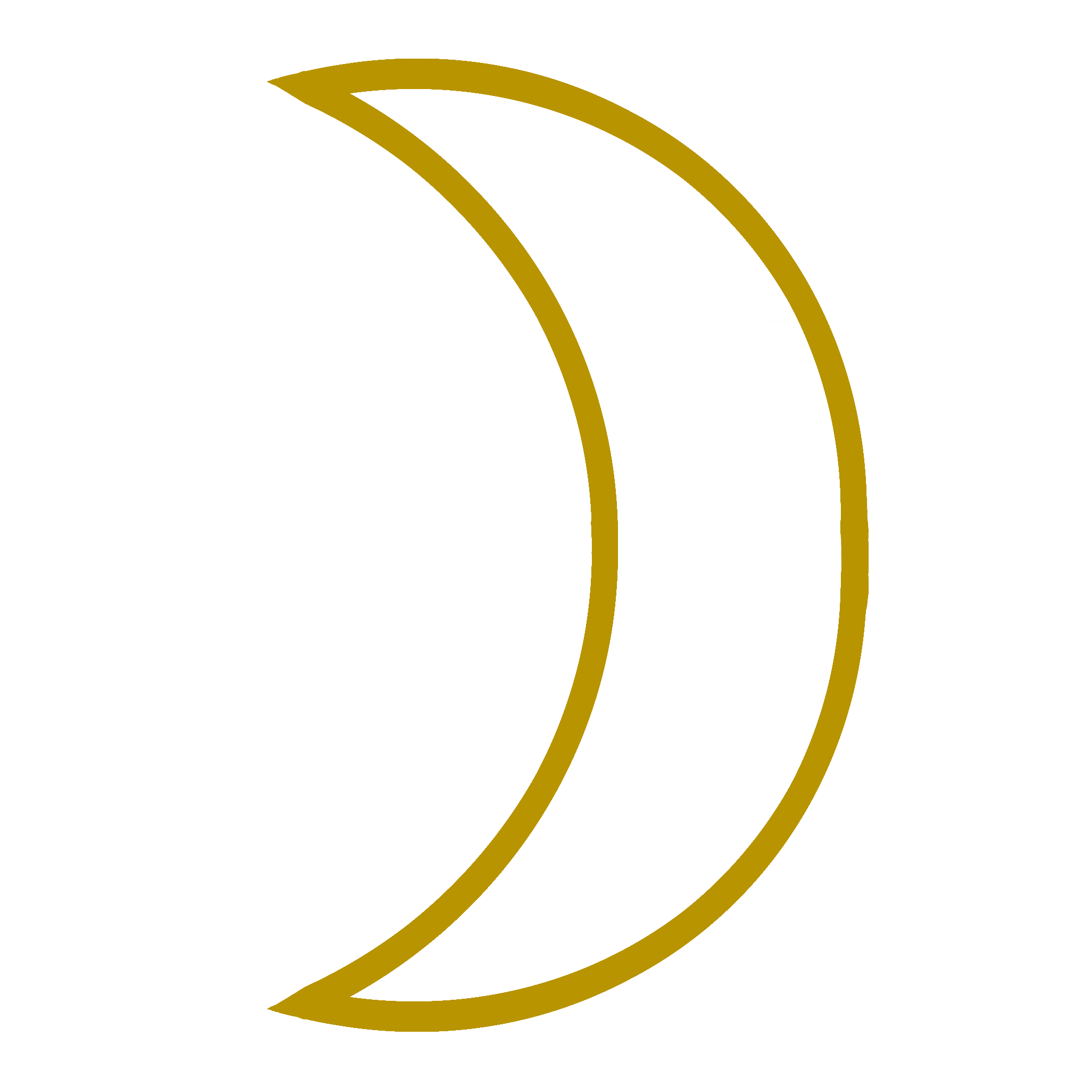 Gold-colored crescent shapes.