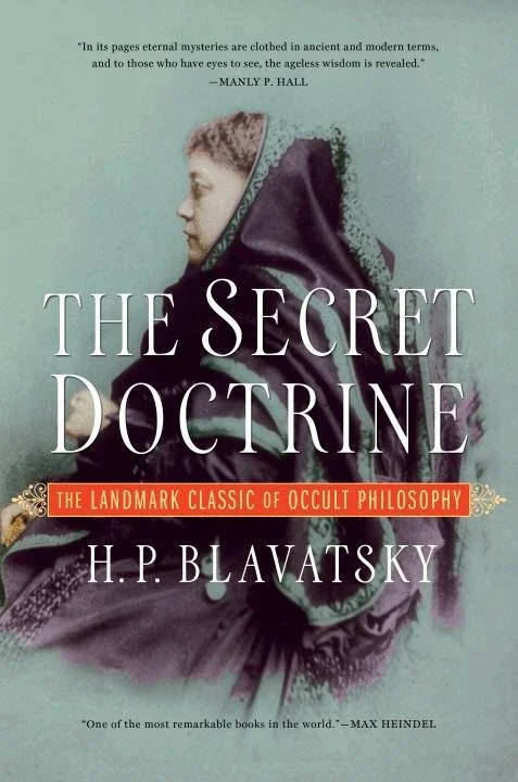 Book cover of The Secret Doctrine by Helena Blavatsky, originally published in 1888