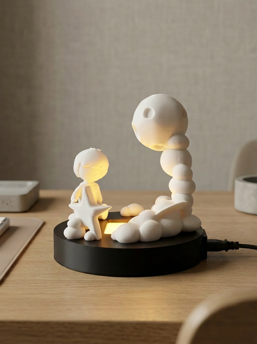 Kid and Star – Moon Lamp