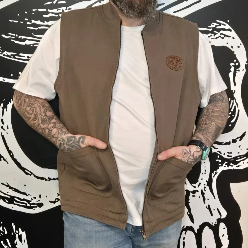 VooDoo Country - Men's Canvas Heavy Gilet (Walnut)