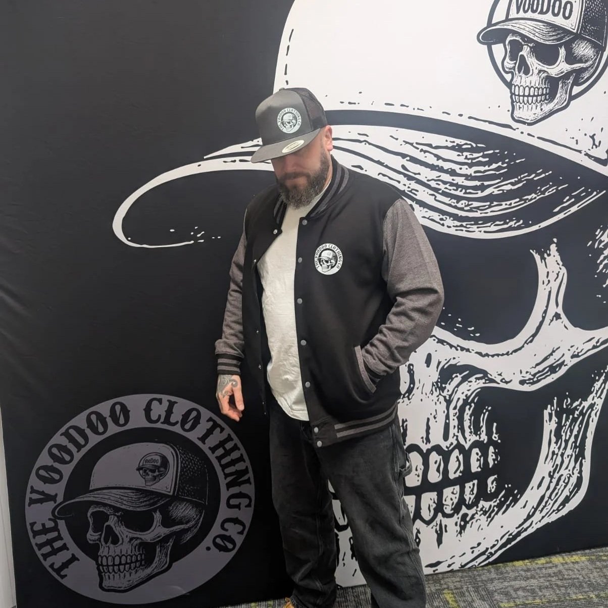 VooDoo Clothing Varsity Jacket - Black & Grey