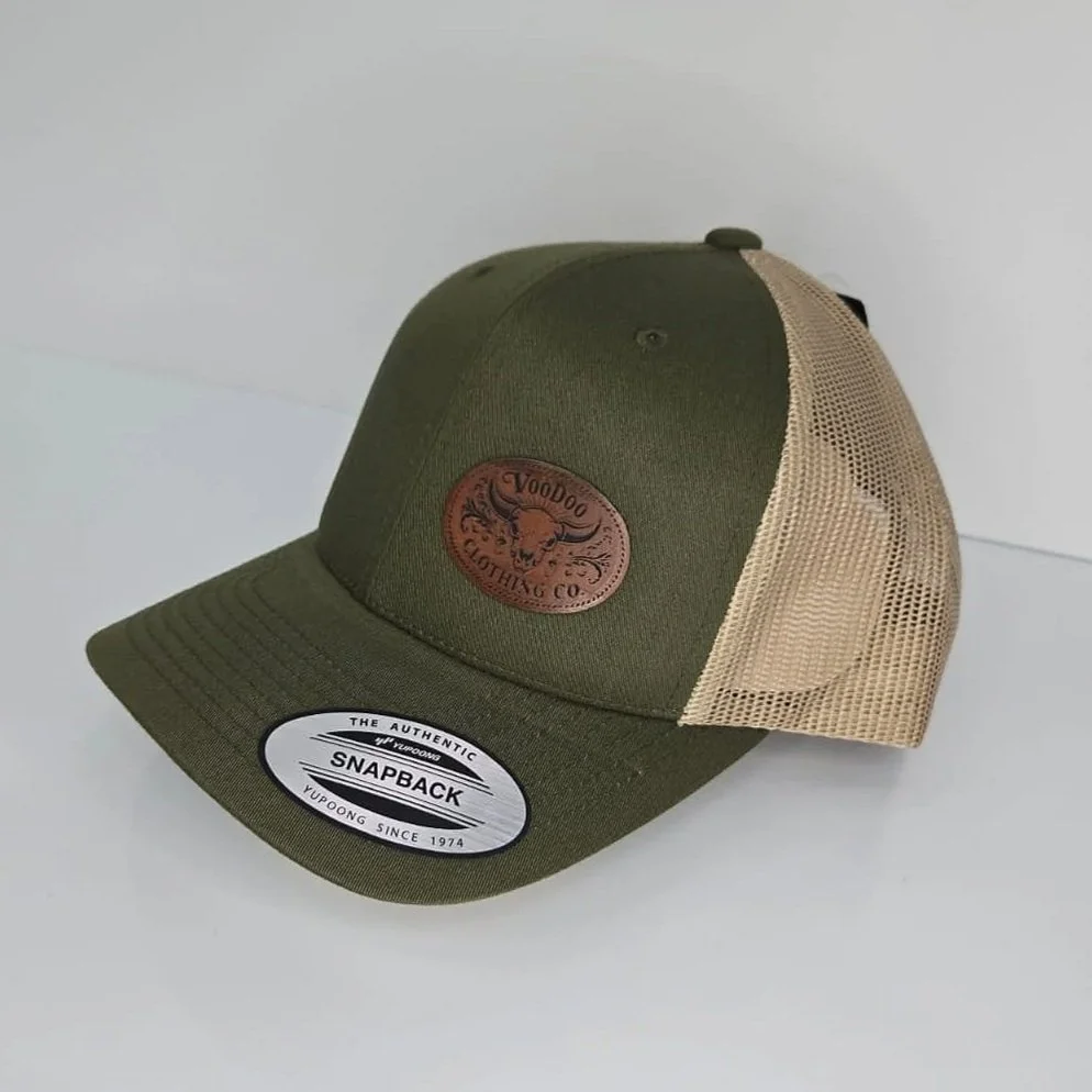 Retro Trucker Cap - VooDoo Country (Moss Green/Khaki)
