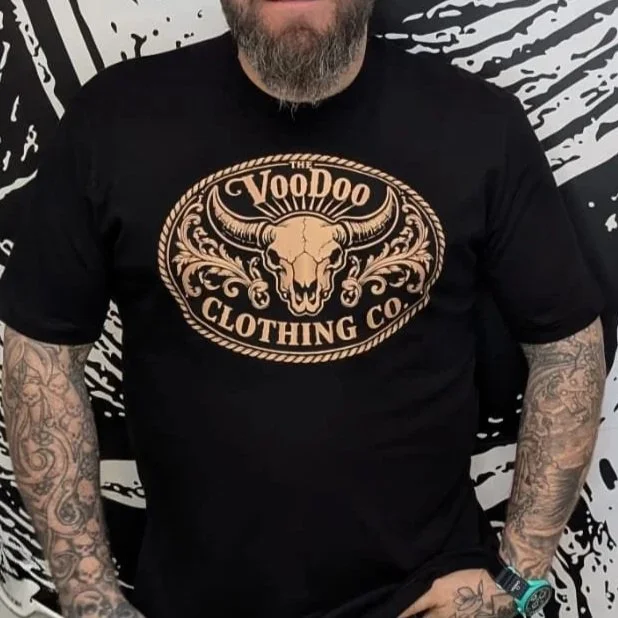 VooDoo Country Logo (Front) - Unisex Tee (Black)