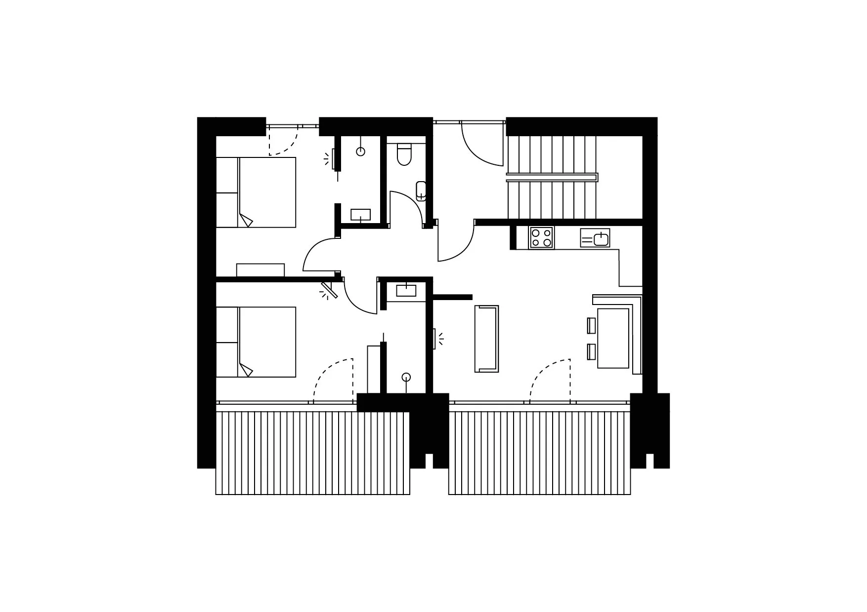 Grundriss vom Chalet CALM bei SLOW Chalets