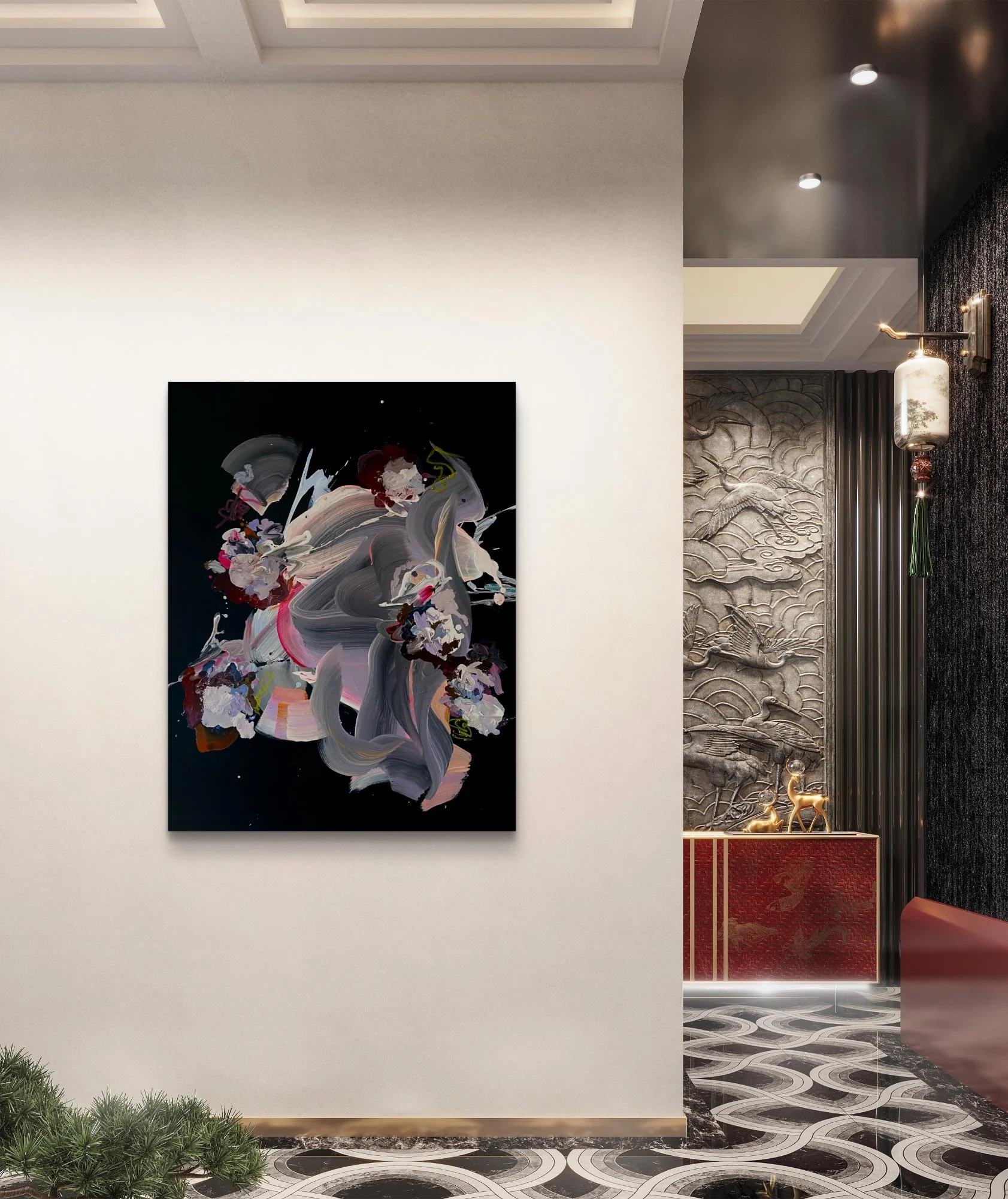 „Complex“  80 x 100cm  Acryl & Öl auf Leinwand   2025