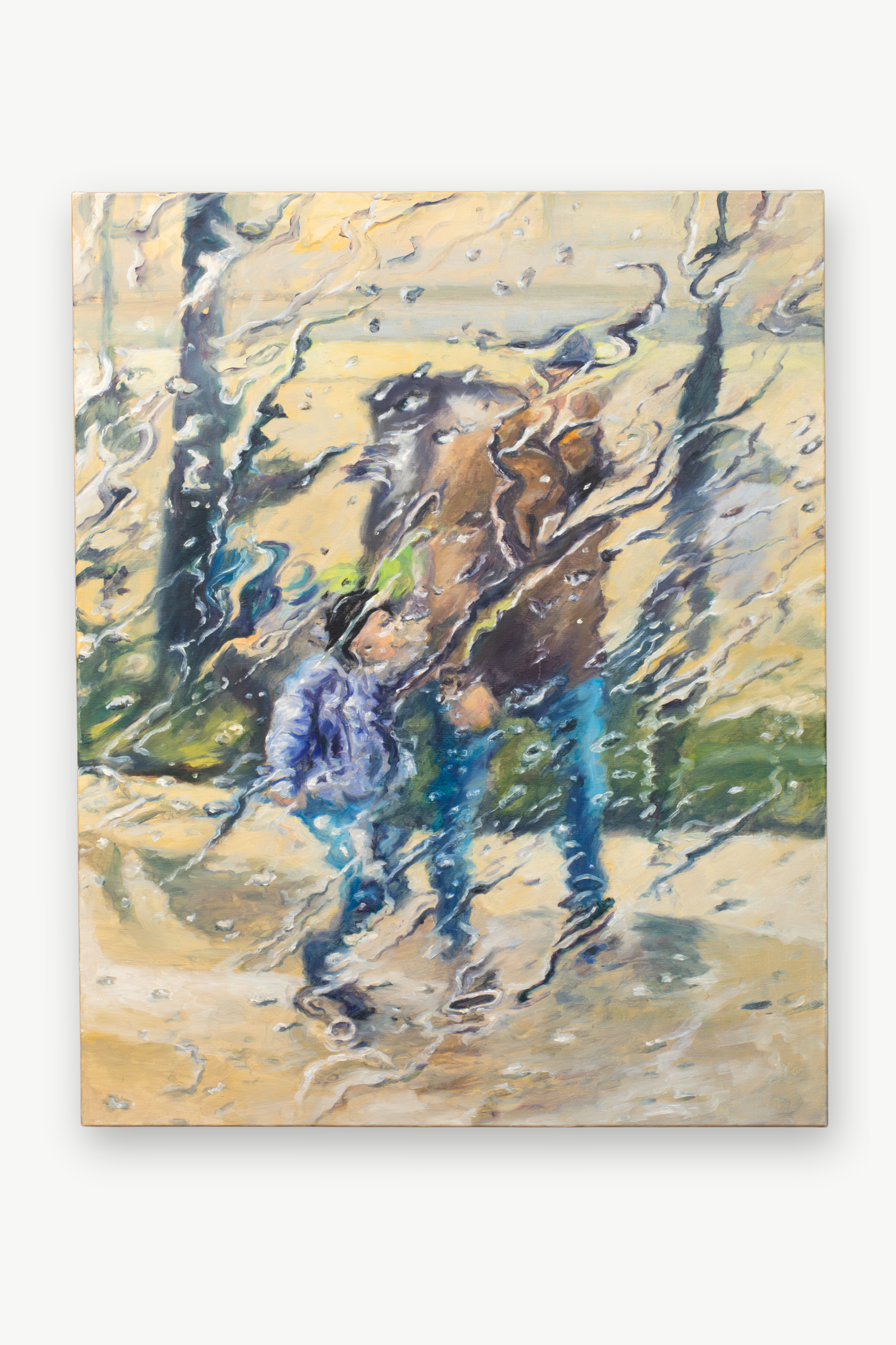 Father and Son – Ölmalerei auf Leinwand, 100x80cm