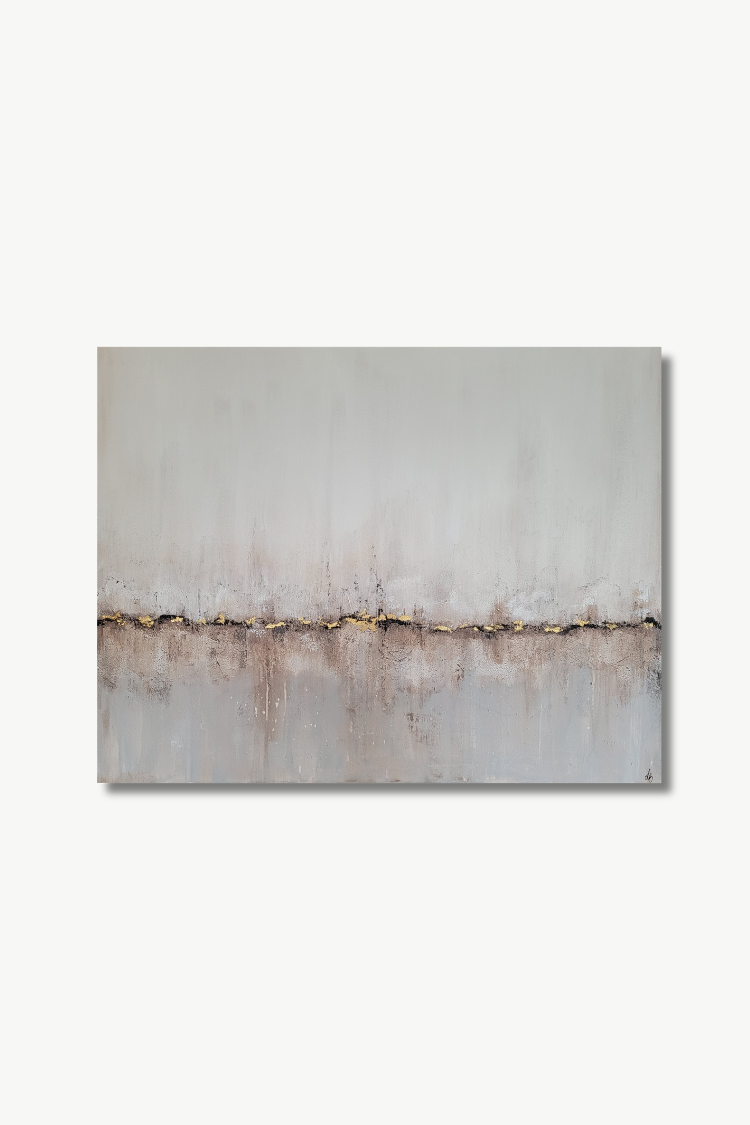 Shorebreak (2024), 58x75cm, Mischtechnik auf Leinwand