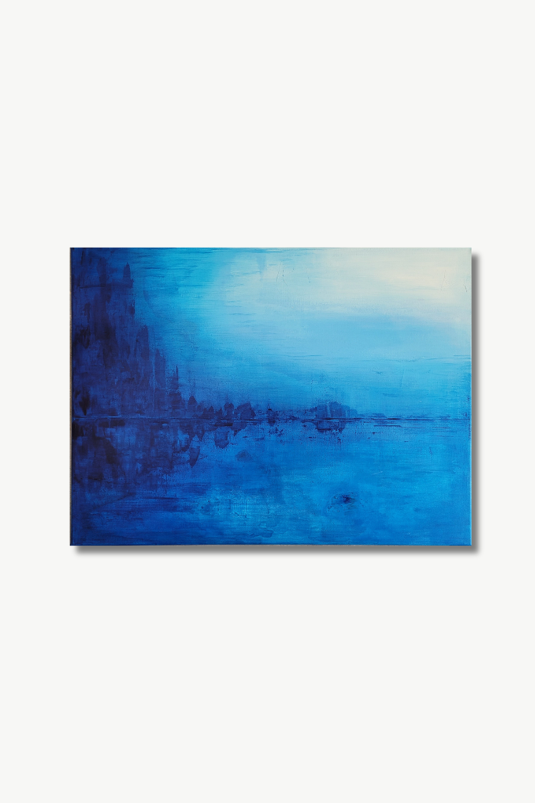 Midnight Silence (2025), 80×60cm, Acryl auf Leinwand