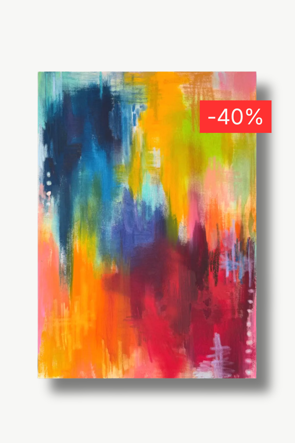 Jana Wohlgemuth – „LUMO“ 50x70cm, Acryl, Sprühfarbe und Wachsmalstifte auf Leinwand