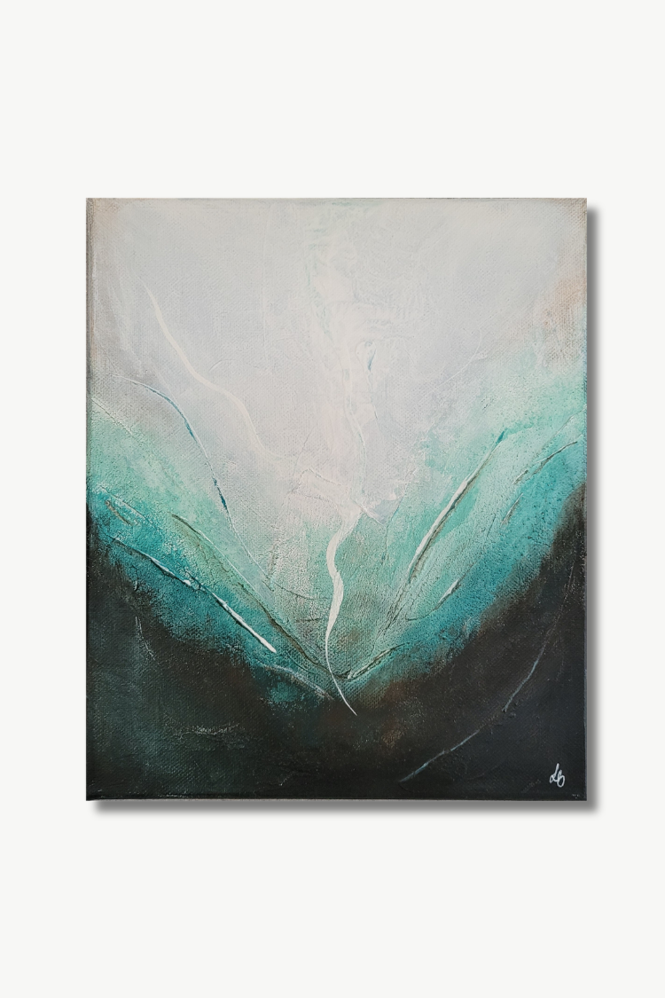 Into The Deep (2023), 25×30cm, Acryl auf Leinwand