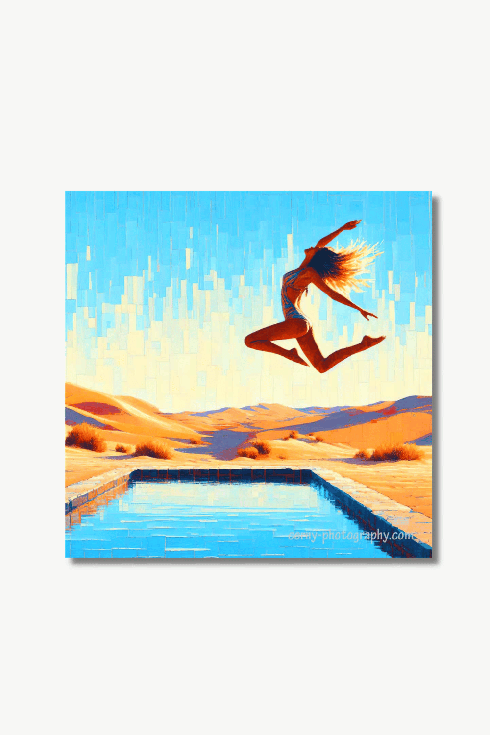 Poolside VI – Jochen Cerny, 80x80cm, Photoprint auf Aludibond hinter Acrylglas