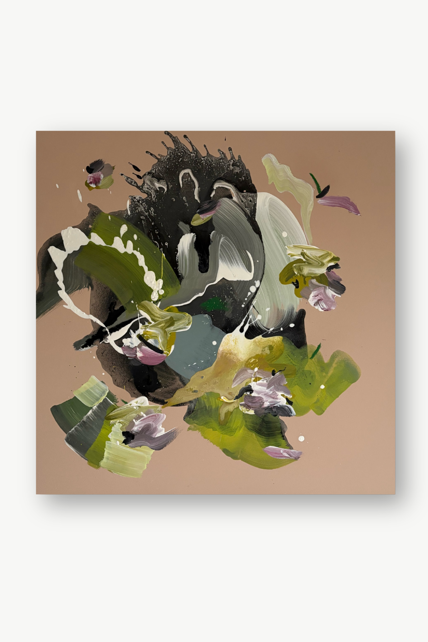 „Leaves“  80 x 80cm  Acryl auf Leinwand  2025