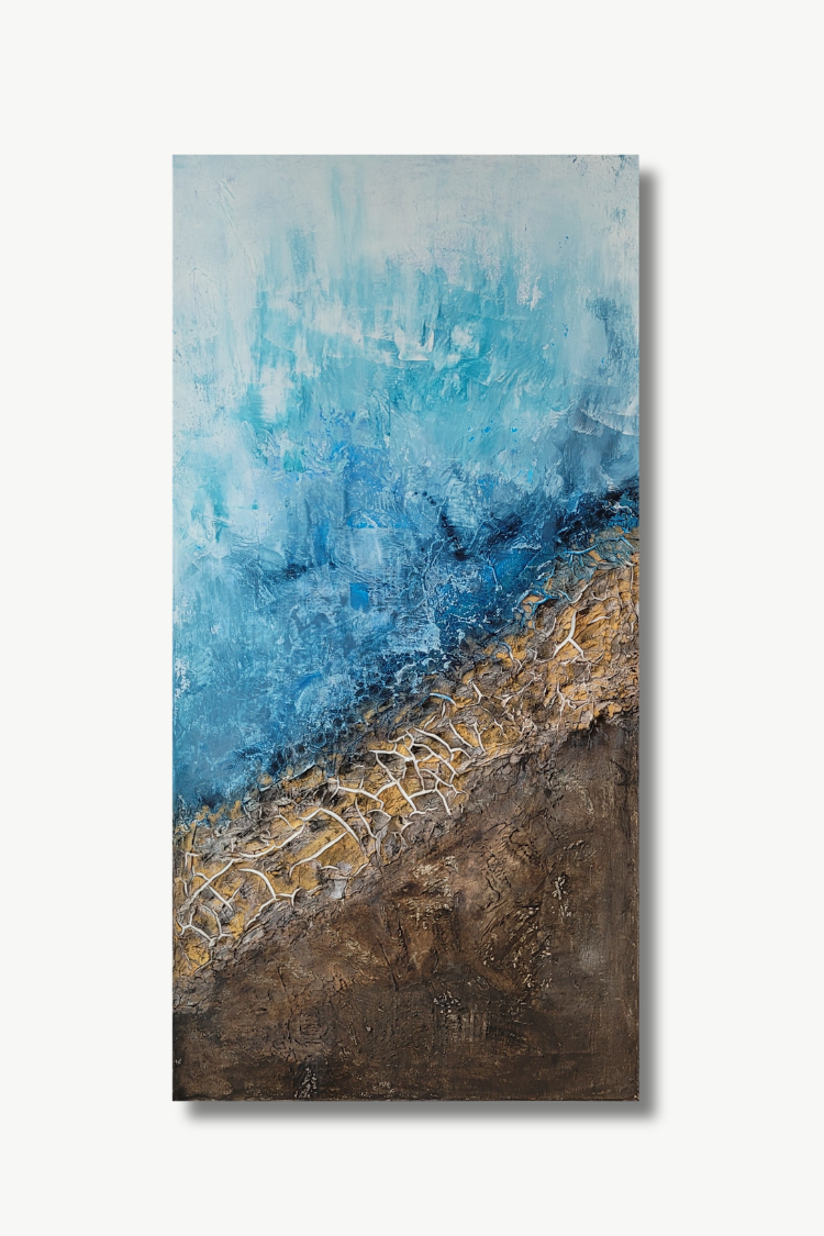 Elementary Force (2025), 60×120cm, Mischtechnik auf Leinwand