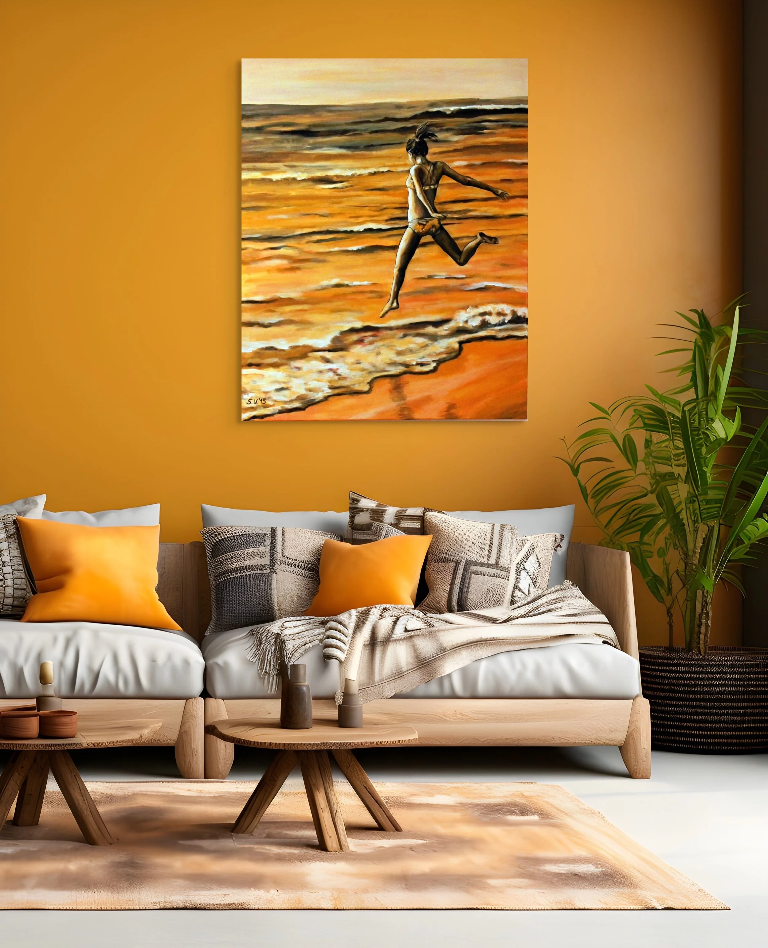 Hinein - Acryl auf Leinwand, 100 X 80 cm