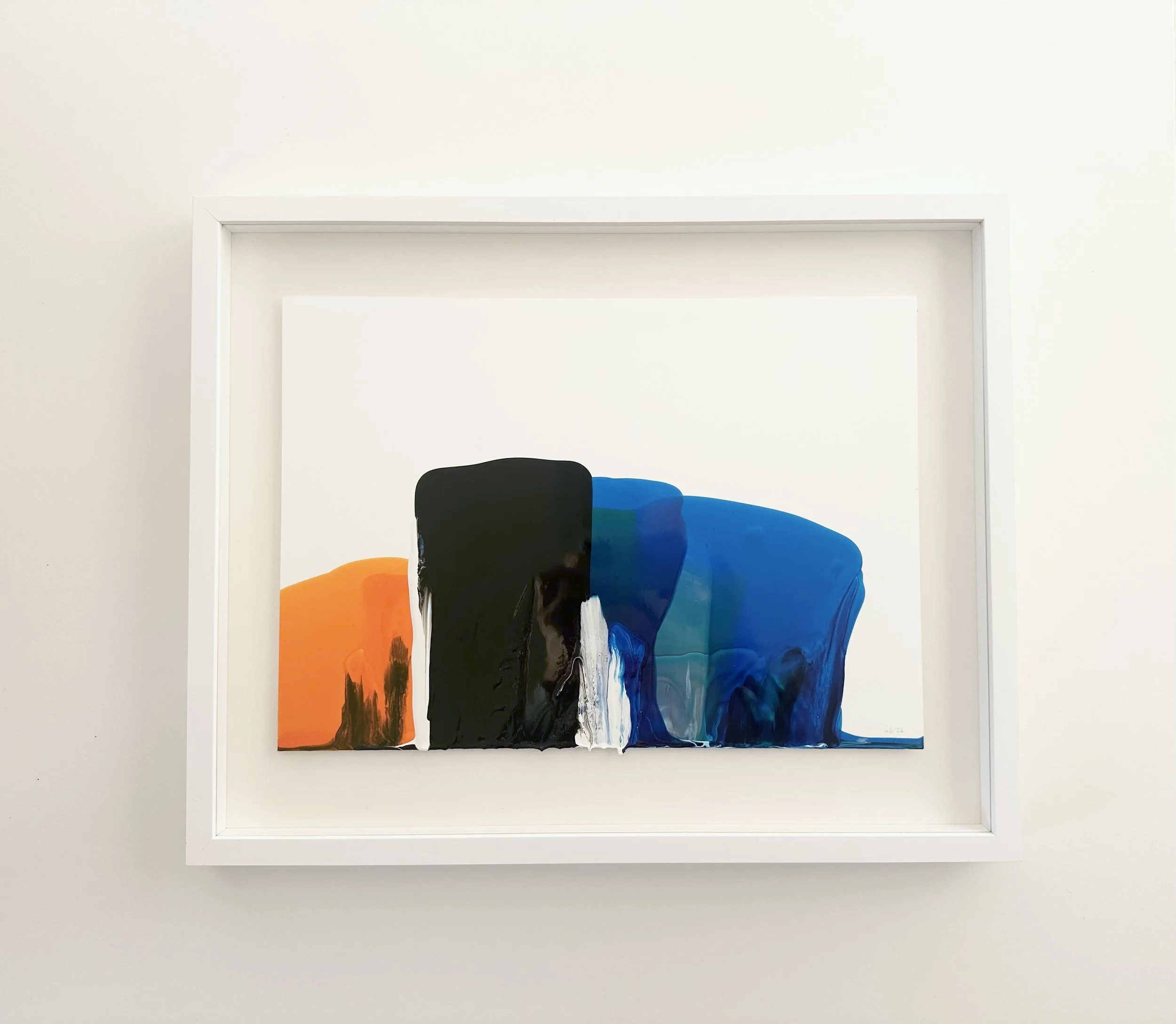 "LACQUER WORKS P004" Orange-Black-Blue