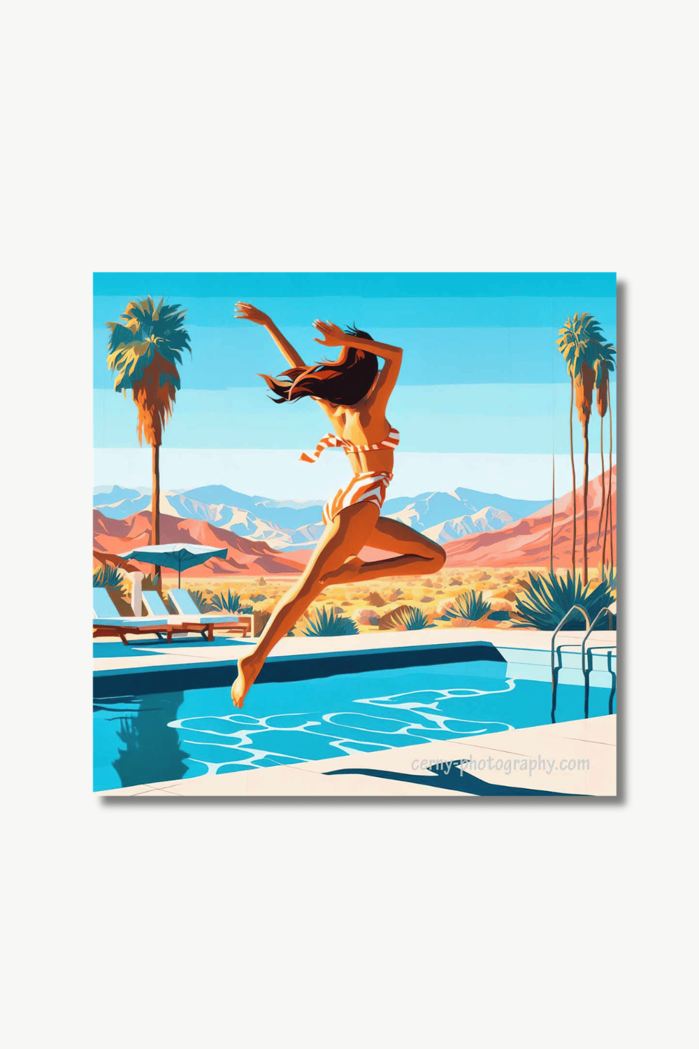 Poolside I – Jochen Cerny, 80x80cm, Photoprint auf Aludibond hinter Acrylglas