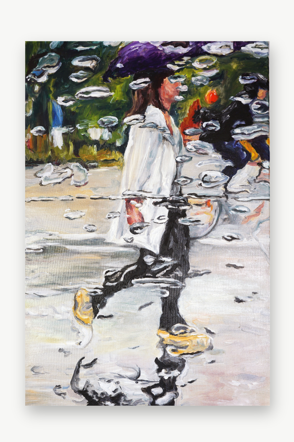 On my way into color – Ölmalerei auf Leinwand, 90 x 60  cm