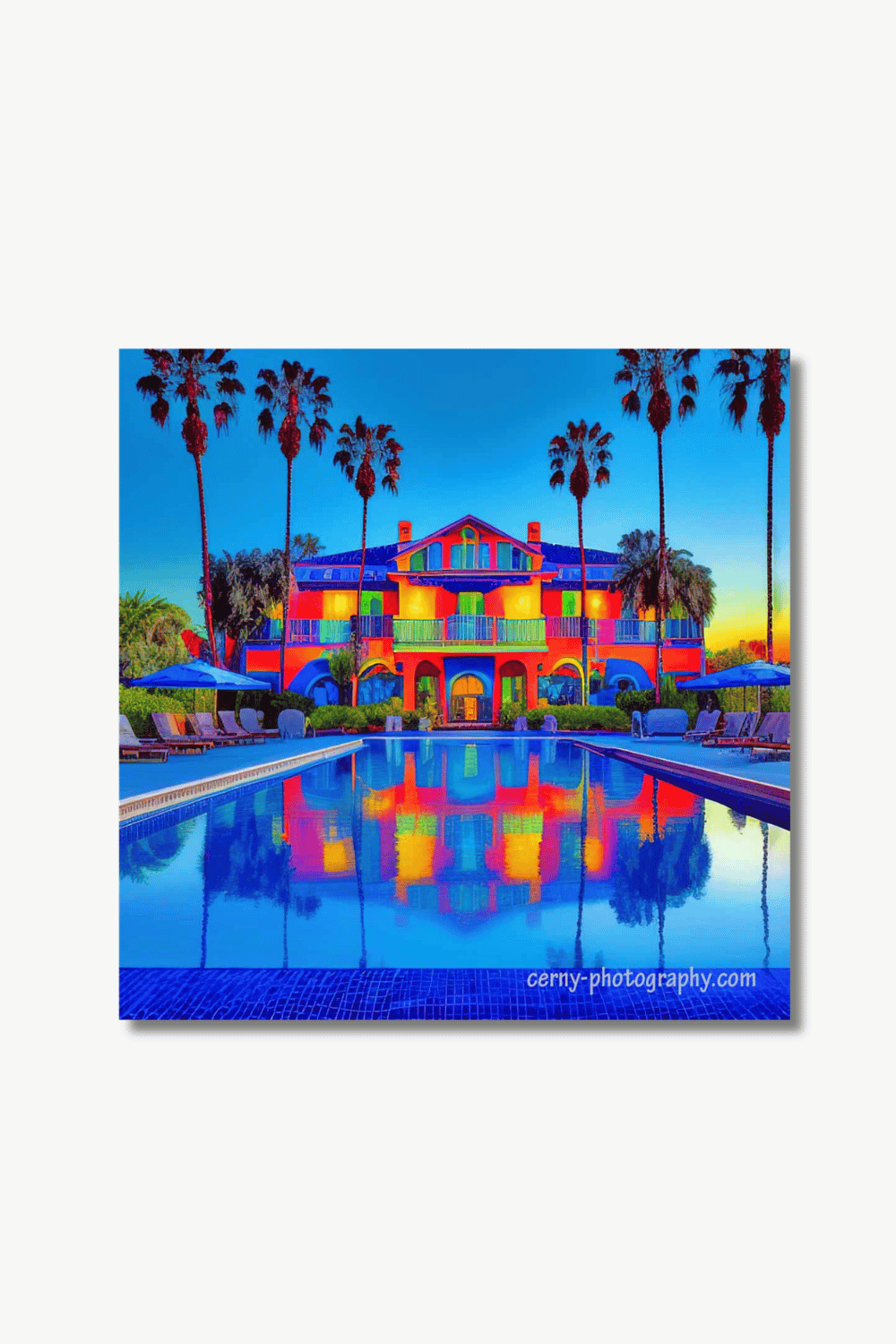 Hotel California II – Jochen Cerny, 80x80cm, Photoprint auf Aludibond hinter Acrylglas