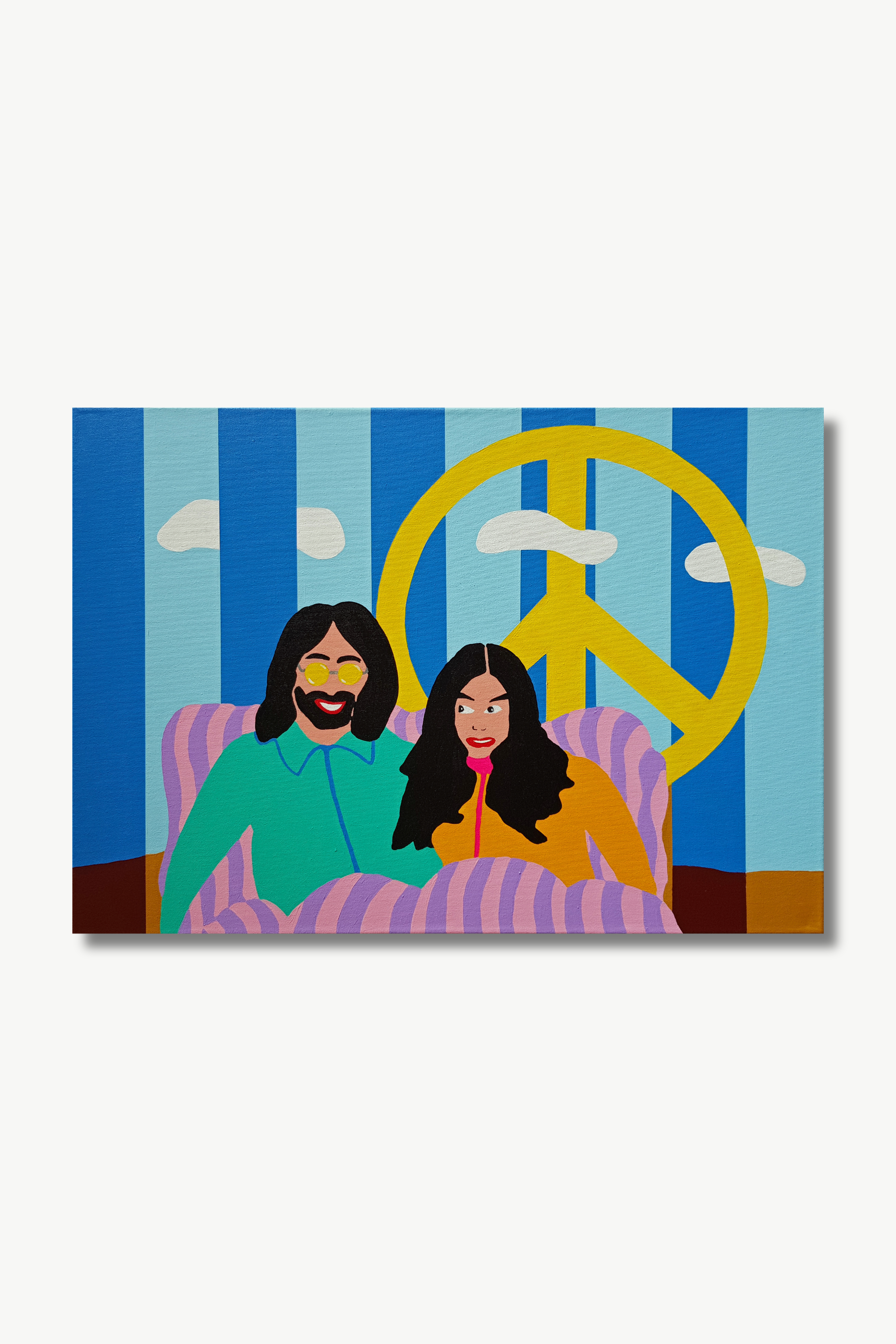 JOHN & YOKO  (2022) 50x70cm, Acrylmalerei auf Leinwand