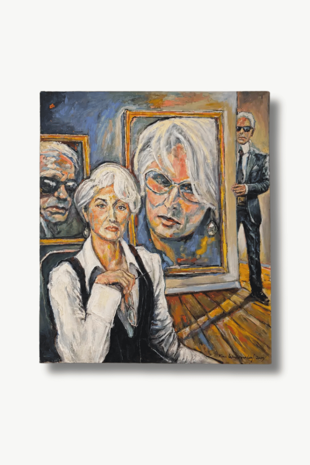 Der Teufel trägt Prada (2025) – Kim Weitzendorf, 130x100cm, Öl auf Leinwand
