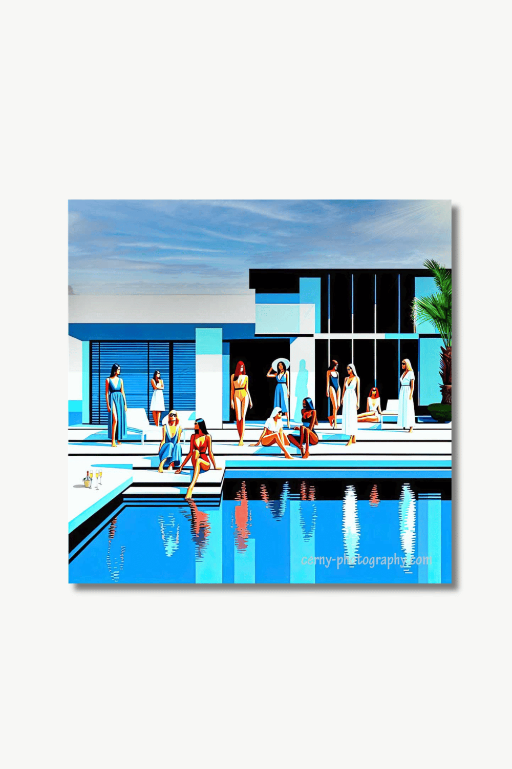 Poolside II – Jochen Cerny, 80x80cm, Photoprint auf Aludibond hinter Acrylglas