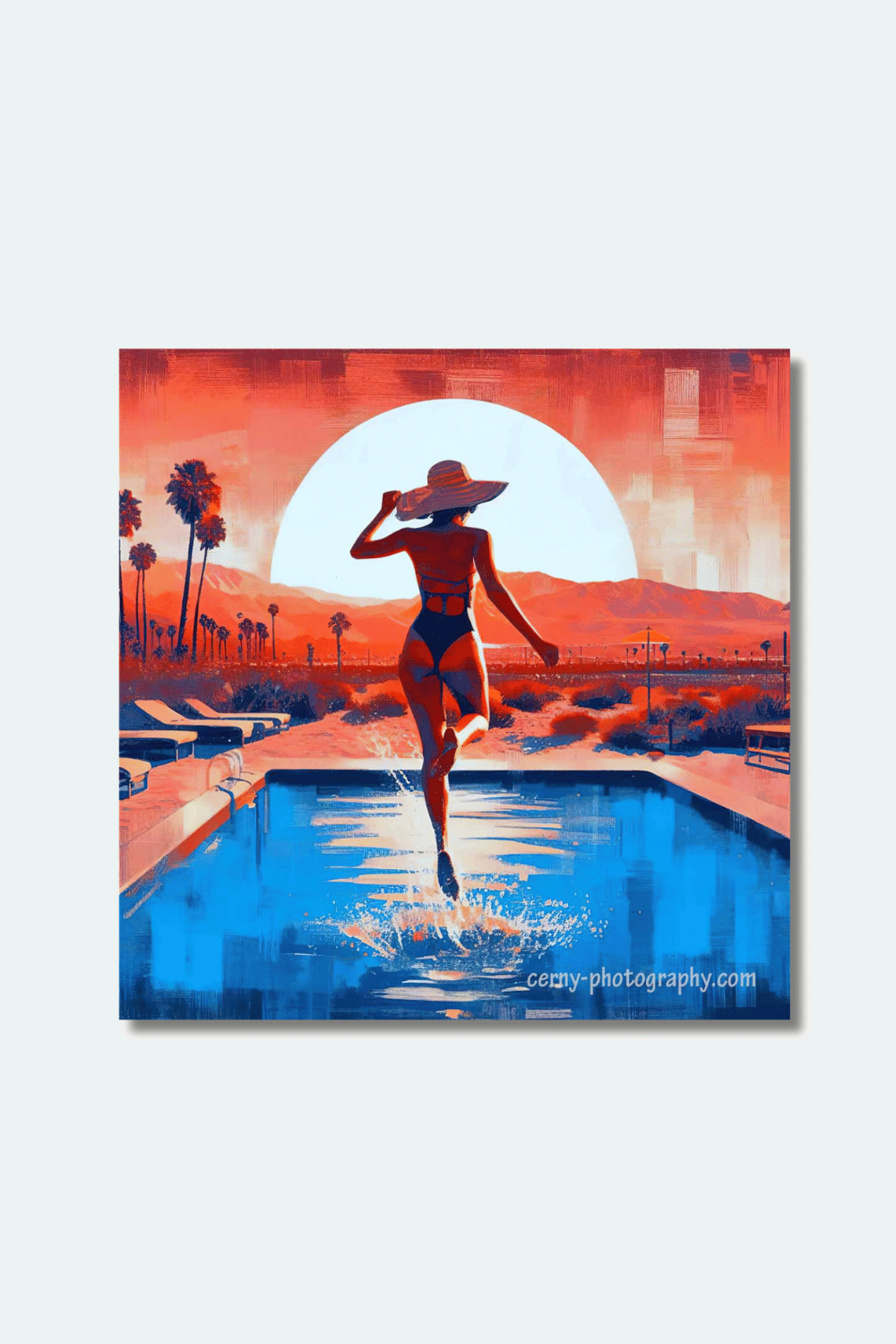 Poolside V – Jochen Cerny, 80x80cm, Photoprint auf Aludibond hinter Acrylglas