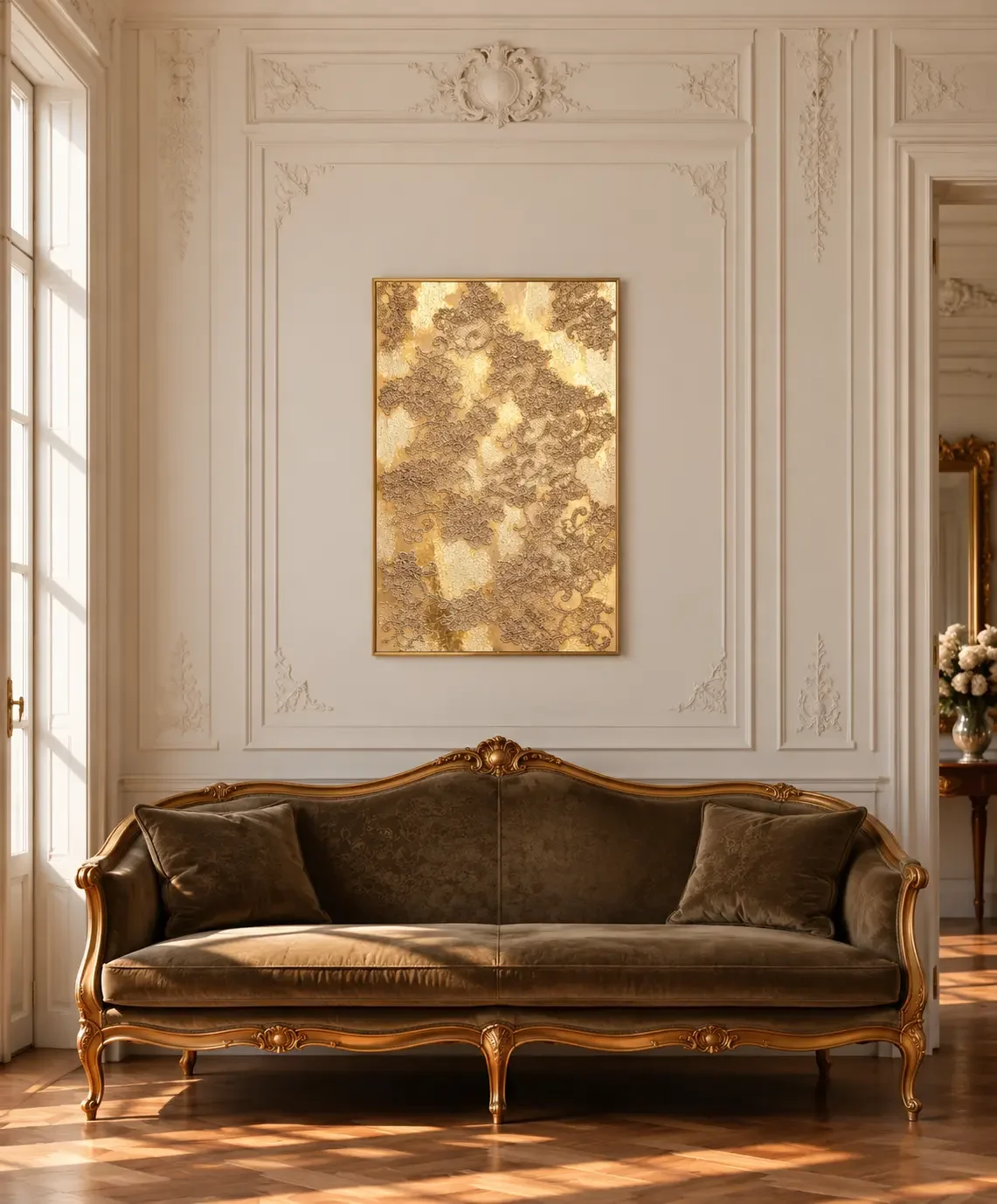 Golden Rococo Parlor with Ornate Sofa.webp