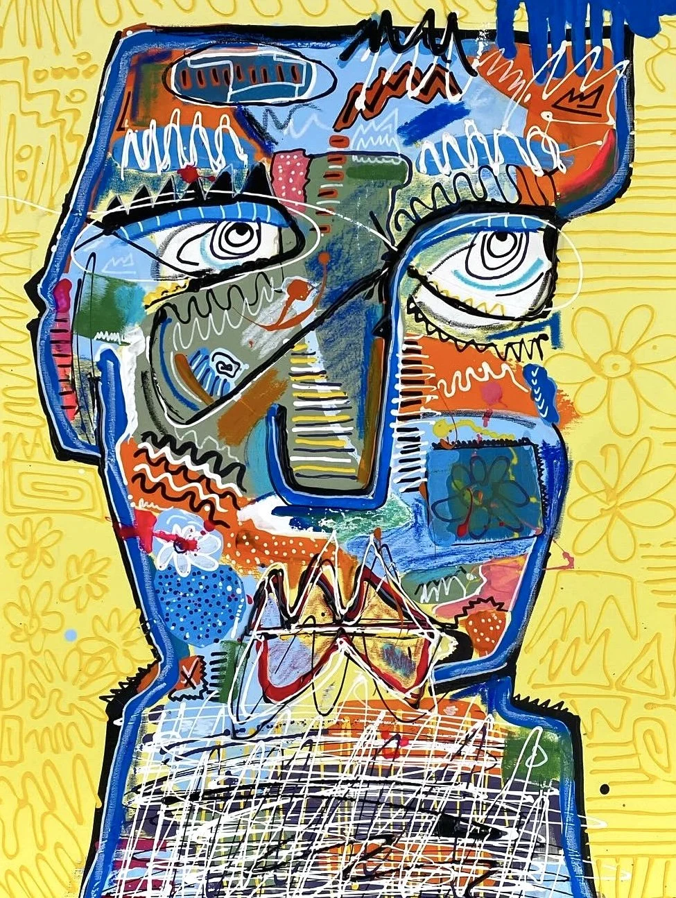 "Yellow Feelings" 60 x 80 cm Acrylic und Öl auf Leinwand