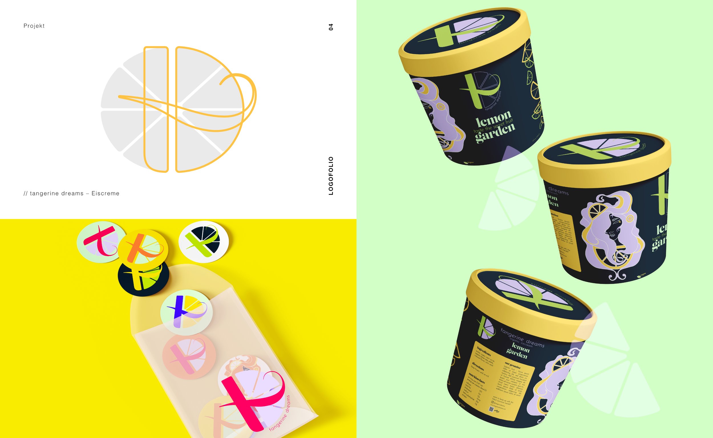 Logomark und Logotype für fiktive Eiscreme Marke