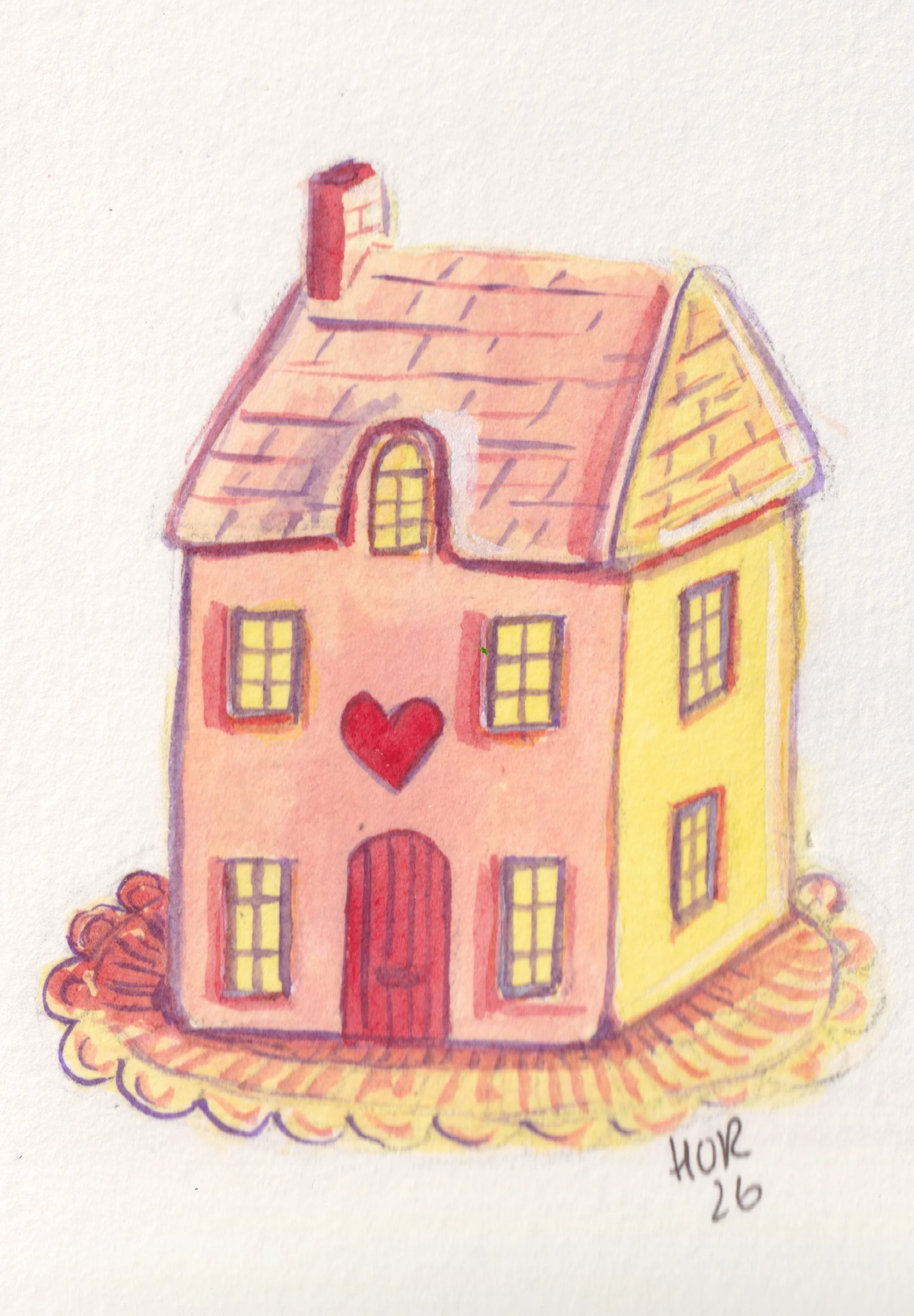 doll house in watercolour