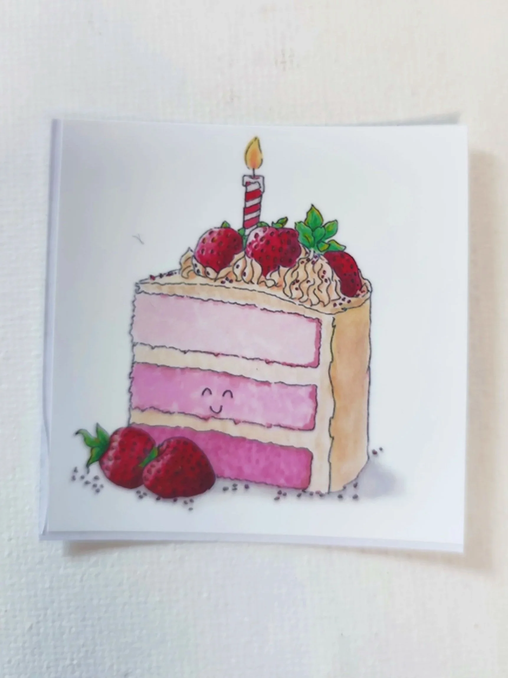 Vinyl sticker birthday cake