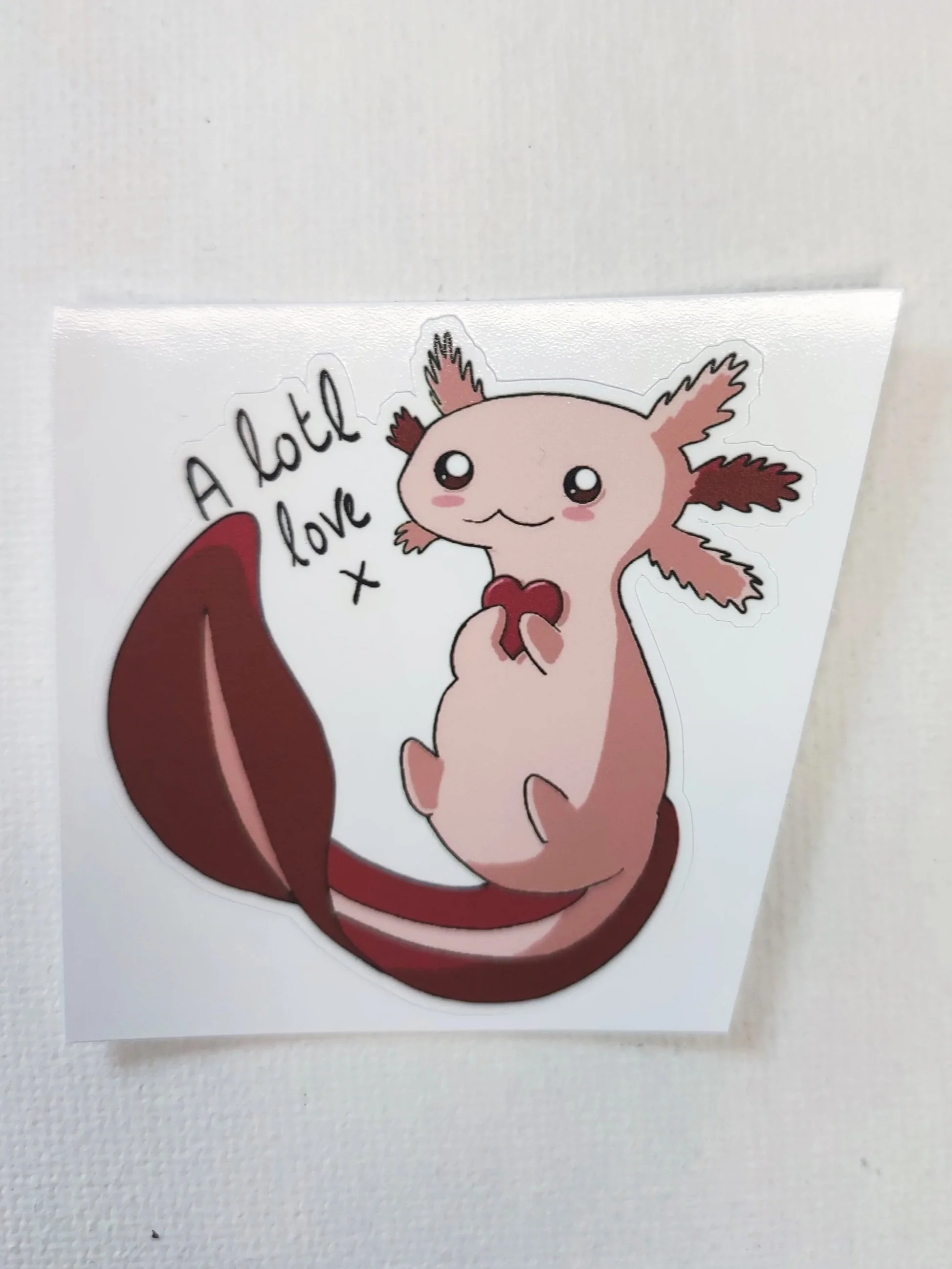 Vinyl sticker axolotl