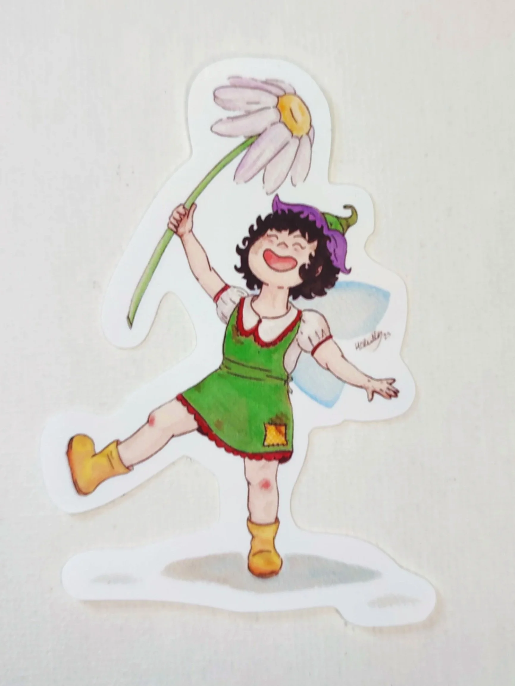 Vinyl Sticker flower fairy