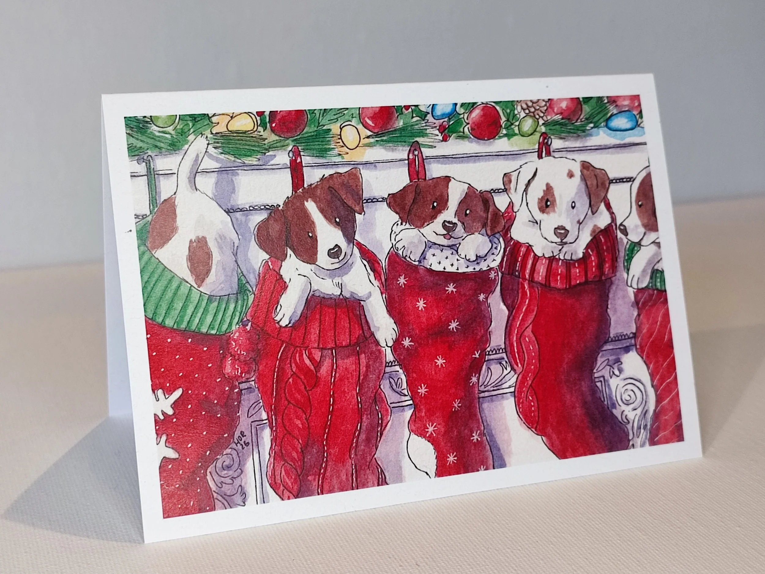 Christmas Puppies A6 Christmas Card 2026